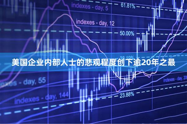 美国企业内部人士的悲观程度创下逾20年之最